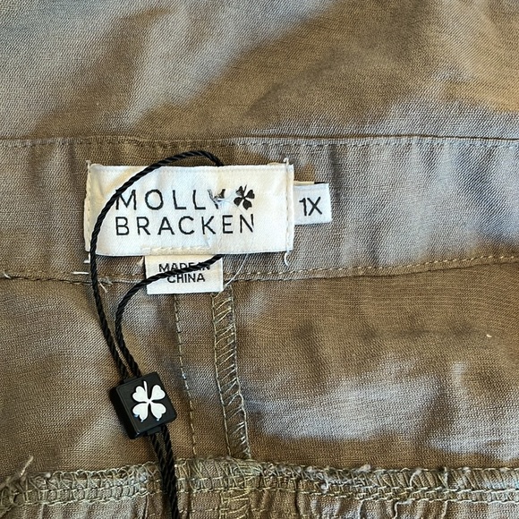 Molly Bracken Khaki Jumpsuit Utility 
Size 1X - Picture 7 of 13